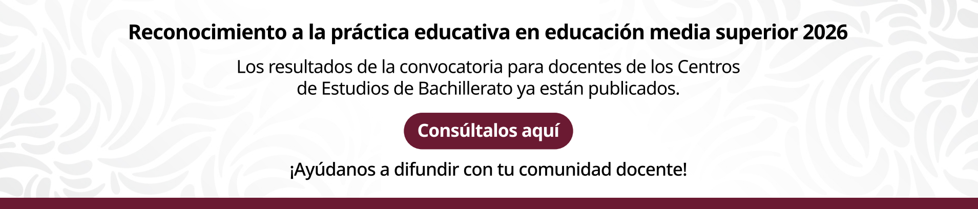 Convocatoria de Reconocimiento a la Práctica Educativa en Educación Media Superior 2026